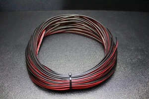 CABLE DE ALTAVOZ CALIBRE 20 ROJO NEGRO 50 FT CABLE AWG ALIMENTACIÓN TIERRA TRENZADO COBRE - Imagen 1 de 8