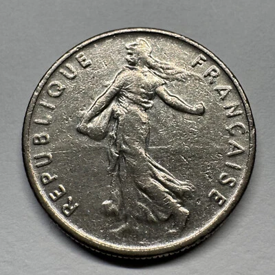 1969 France 1/2 Franc - Beautiful Coin - #B-072 - Image 1 of 2