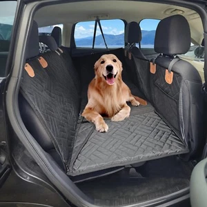Waterproof Dog Hammock Car Seat Cover for Car Back Seat Hard Bottom Non-Slip - Picture 1 of 13