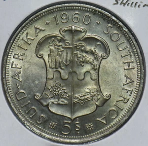 South Africa 1960 5 Shillings Bull animal 292451 combine shipping - Picture 1 of 2