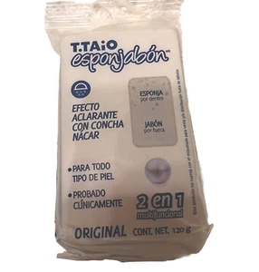 T.taio Esponjabon Sponge Soap —Esponja +Jabon En Uno Concha nácar - Picture 1 of 2