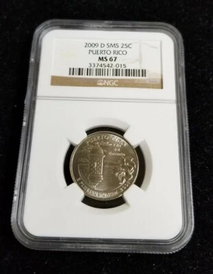 2009 D SMS 25c Puerto Rico Quarter- NGC MS67 - Image 1 of 2