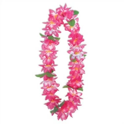 BEISTLE Big Island Floral Lei Pink 36" Hawaiian Luau Leis Luau Party Decorations