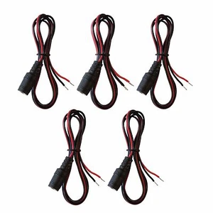 5 pack 3ft 12V 9V 2.1mm x 5.5mm DC female jack to open bare wire Adapter Cables - Picture 1 of 2