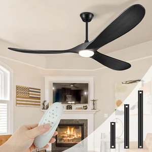 72" Ceiling Fans with Lights and Remote Control, Outdoor Ceiling Fan with Lights - Picture 1 of 9