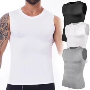 Para hombre Chaleco de compresión Camisas Adelgazante Prendas para el torso sin mangas Abdomen Pecho Camiseta interior - Imagen 1 de 21