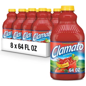 Clamato Picante Tomato Cocktail, 64 fl oz bottles (Pack of 8) - Picture 1 of 9