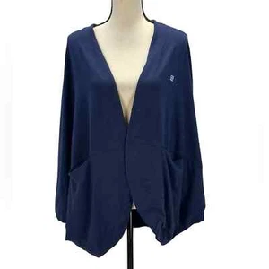 AK Sports Long BatWing Sleeve Knit Cardigan - Navy Blue - size XL - Picture 1 of 11