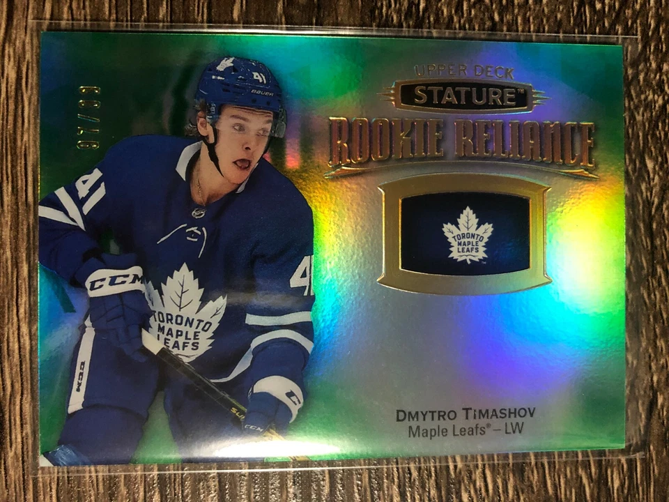 DMYTRO TIMASHOV 2019-20 UD Stature GREEN Rookie Reliance #97/99 RR-34 - Image 1 of 1