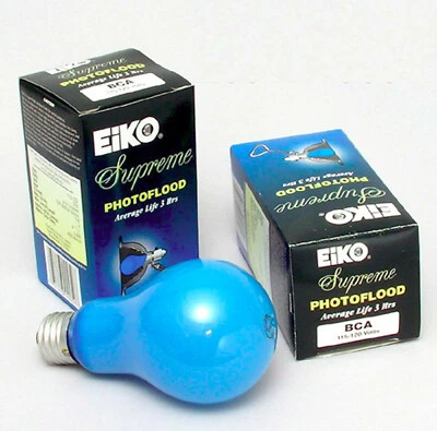 Juego de 2 bombillas base Eiko BCA 120V/250W azul Photoflood E26 Foto 1 de 2