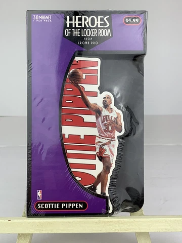 SEALED - Scottie Pippen 3D Magnet Heroes Of The Locker Room From Crown Pro 1997 Cover