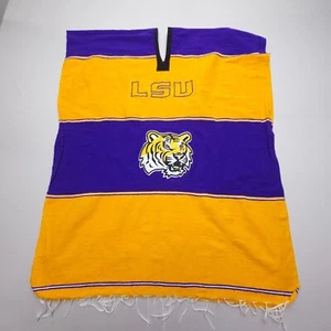 LSU Tigers College Poncho Blanket Adult One Size Pullover Football NCAA SEC - Picture 1 of 10