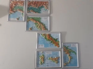 cartine geografiche in plastica a rilievo delle regioni d'Italia serie completa - Foto 1 di 11