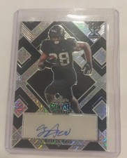 2022 Leaf Metal Breece Hall Black Shimmer 4/5 Auto Rookie Card NYJ!!!