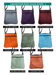 Borsa a mano US HANDMADE Crossover Body Bag con motivo "SUEDE 2" - Foto 1 di 11