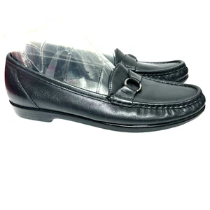 SAS Tripad Comfort foot bed Black Leather Loafers Shoes 9 Casual Mature Office - Picture 1 of 10
