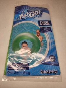 H20 Go Frosted Neon Green Swim Ring Ages 10+ 31.5" X 7.5" - Picture 1 of 2