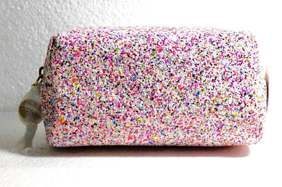 Bath & Body Works PINK GLITTER Cosmetic Beauty Make Up Trinket Travel Bag - Image 1 of 1
