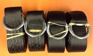 4-10' BLACK Tow Truck Lasso Straps Century Wrecker Rollback Car Carrier USA MADE - Picture 1 of 3