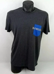 Samsung Mens T-Shirt Size XL Crew Neck Short Sleeve Gray Pocket  - Picture 1 of 9