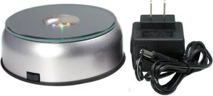 4 LED Licht bunte Laser Kristalle drehbarer Display Standfuß mit Adapter - Bild 1 von 3