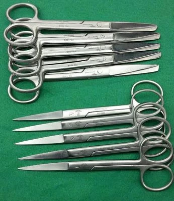 10 O.R Dressing OPERATING Scissors SHARP/SHARP & S/B 5.5" ROUND PATTERN SURGICAL - Image 1 of 4