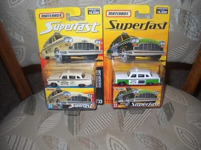 😎MATCHBOX SUPERFAST*LIM. EDI. 1 of 15,000- (2)**CHECKER CAB-GREEM & BEIGE #33😎 - Image 1 of 4