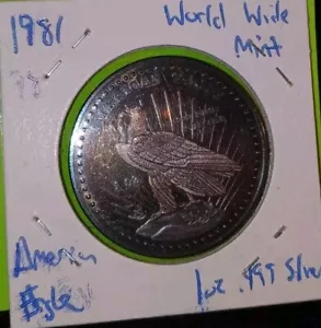 1981 American Eagle WW neuwertig 1 Oz 0,999 Silberedelstein unzirkuliert Freiheit atemberaubend - Bild 1 von 6