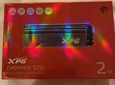 XPG GAMMIX S70 ADATA 2TB M.2 2280 PCle 4.0 Gen 4c4 NVMe Internal SSD - Image 1 of 3