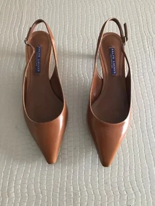 RALPH LAUREN SLINGBACK n. 38,5 italiano COLORE COGNAC IN PELLE - Bild 1 von 8