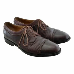 JOHNSTON & MURPHY Pantera Mens Dress Shoes Brown Leather Oxfords Size 10M - Picture 1 of 6