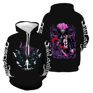 Solo Leveling Anime Kapuzen Sweatshirt Sweater Hoodie Hooded Pullover Pulli Coat - Picture 1 of 2