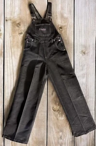 Vintage Y2K 90s Pesky Meddling Girls denim overalls size 10-12 waist 25” women - Picture 1 of 14