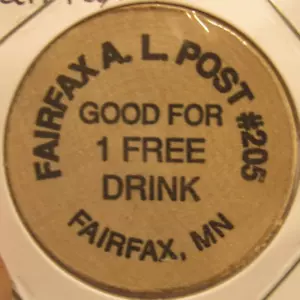 Níquel de madera vintage American Legion Fairfax, sin usar sin usar - ficha Minnesota Minnesota - Imagen 1 de 2