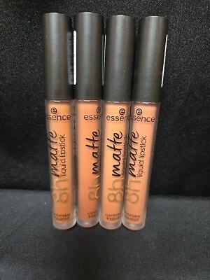 4 Piece Mixed Lot Essence 8H Matte Liquid Lipsticks Colors 01 02 03 & 04 Nudes - Image 1 of 2