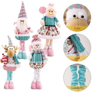 Stretch Weihnachtsmann Schneemann Figur Ornament für Ferienhaus und Büro Dekoration - Bild 1 von 31