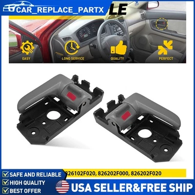 Manija de puerta interior gris delantera/trasera izquierda derecha 2 piezas para Kia Spectra Spectra5 EK Foto 1 de 4