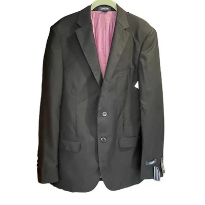 Chaqueta de traje negra para hombre Zanetti Lanificio Di Biella 44L delgada nueva con etiquetas precio de venta sugerido por el fabricante $395 Foto 1 de 4