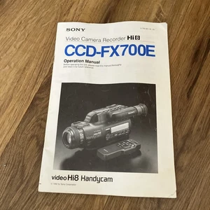 Sony CCD-FX700E Handycam Camera Service Manual - Picture 1 of 7
