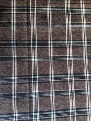 Baumwoll mischgewebe stretch. Baun/Weiß. Ca: 53 x 120 cm + Verschnitt. - Bild 1 von 4