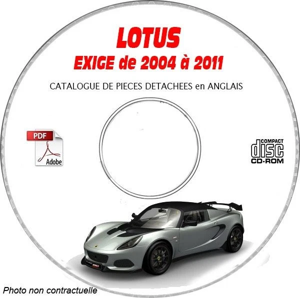 EXIGE 04-11 - Catalogue Pieces CDROM LOTUS Anglais Expédition - --, Support - C - Photo 1/1