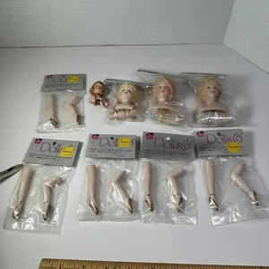 Porzellan Puppenteile Konvolut 9 Köpfe Hände Beine NEU Mangelsen's und andere - Bild 1 von 11