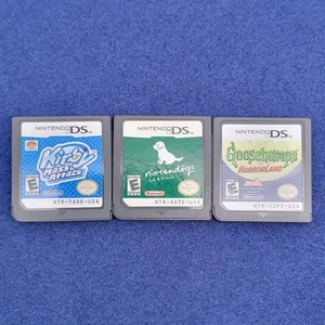 Nintendo DS Spielepaket Kirby Mass Attack Nintendogs Gänsehaut Horrorland - Bild 1 von 3