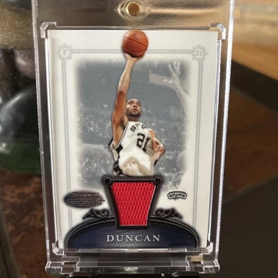 Bowman Sterling Basketball Tim Duncan 2007 ¡Parche usado en el juego! Foto 1 de 2