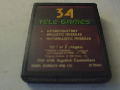 Missile Command (Atari 2600, 1981) Pins Cleaned - Image 1 of 2