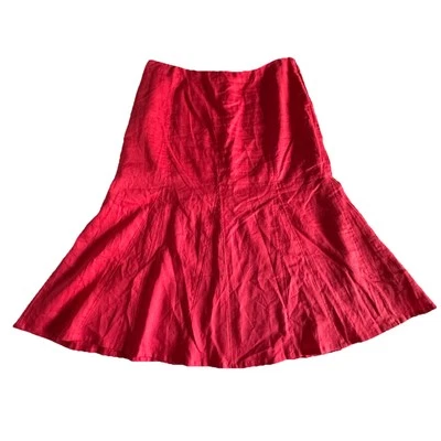 Falda trompeta Kim Rogers para mujer 100 % lino talla 18 fluida acampanada Lagenlook costera Foto 1 de 4