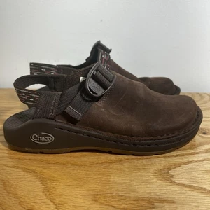 Chaco Toecoop Womens Hiking Shoes Size 5 Brown Suede Leather Sandal Clogs - Picture 1 of 19