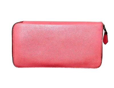 Cartera Larga Hermes Azap Classique Cremallera Rosa Flamenco Epsom CUERO COMPLETO Interior Foto 1 de 4
