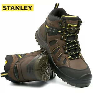 Stivali da lavoro STANLEY da uomo in pelle sicurezza punta in acciaio scarpe da trekking taglia - Foto 1 di 3