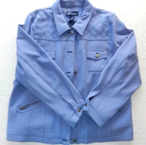 SUSAN GRAVER Jacket women's size XL (16) lilac stretch blazer (km89) - Picture 1 of 8